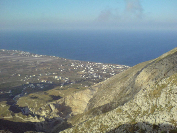 Santorini, widok z Profitis Ilias