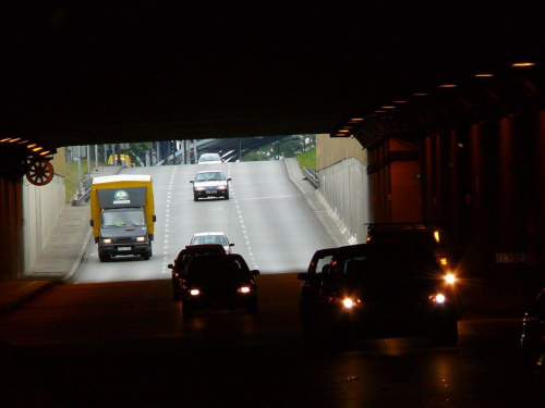 Tunel na Wisłostradzie.Wjazd od strony południowej.