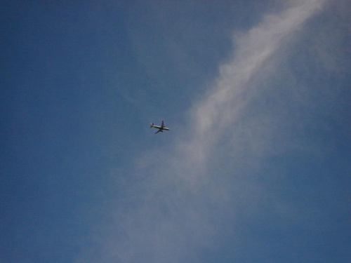 Jak patrzę na ten samolot, chciałabym wsiąść do niego i polecieć do Ciebie... #Niebo #chmurki #samolot