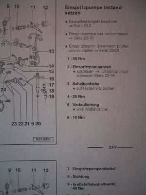 Repleitf GOLF 3 Motor 1Z Vorglüh.94..4