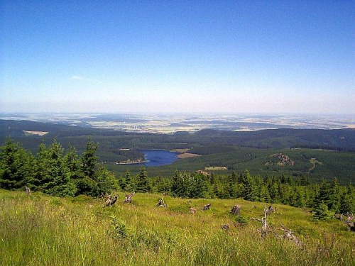 Panorama Harzu z Brocken, Niemcy