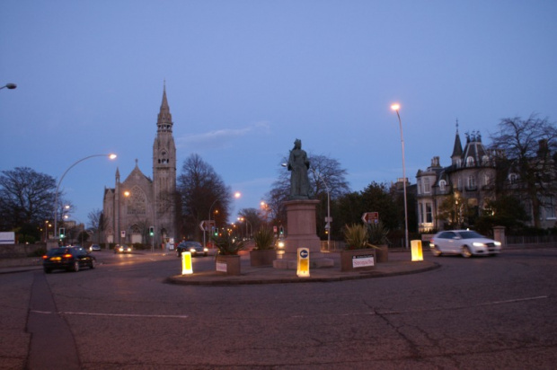 Aberdeen w trakcie zapadania zmierzchu i zapalania lamp... #Szkocja