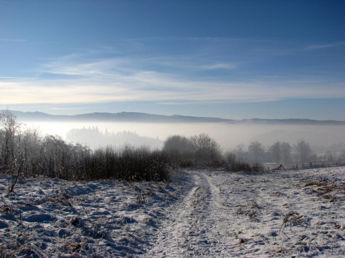 Karkonosze zimą #natura #przyroda #góry #zima #ŁysaGóra #JeleniaGóra #krajobraz #niebo