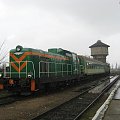 23.03.2008 SM42-542 z wagonem Bd i EU07-180 przetacza w celu zjechania na dolny poziom poprzez trójkąt.