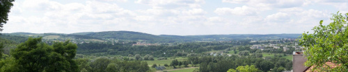 Przemyśl widok z tarasu pod Zamkiem Kazimierzowskim (panorama z 4 fotek) #Panorama