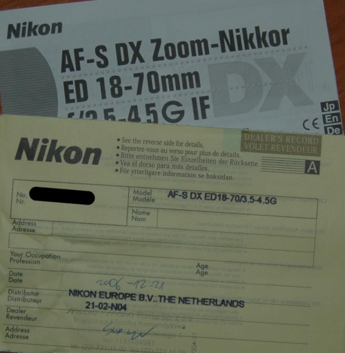 Obiektyw do sprzedania Nikkor AF-S DX 18-70 f/3,5-4,5 G ED.