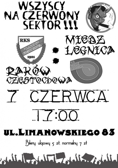 Rakow Czestochowa - Miedz Legnica
7 czerwca 17:00 #miedz #rakow