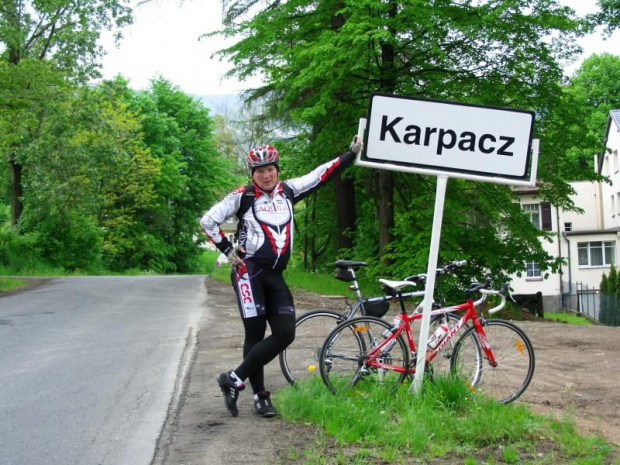 Tadeusz na wjeździe do Karpacza