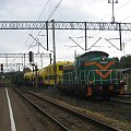 12.07.2008 (Czerwieńsk) SM42-348 z pociągim do opryskiwania chwastów na torach firmy DOM z Poznania. #SM42 #PKP #kolej #pociąg #oprysk #tory