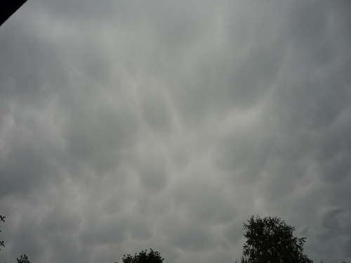 mammatusy nad łódzkim, lipiec 2008 #natura #chmury #zjawiska #niebo #mammatusy