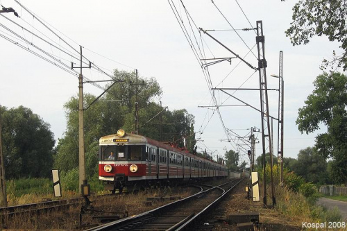 30.07.2008 EN57-1077 + EN57-1078 + EN57-1528 wjeżdża do Kostrzyna jako pociąg specjalny 48801 z Katowic. #Woodtock #specjalny #dodatkowy #EN57 #Kostrzyn