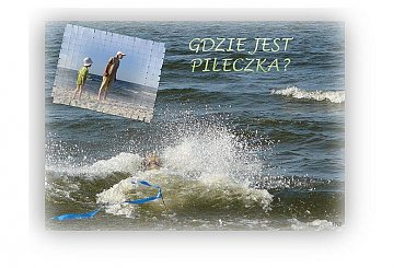 Ness w spienionych falach, w pogoni za piłeczką! #Ness #Mati #morze #labrador #MojaPraca