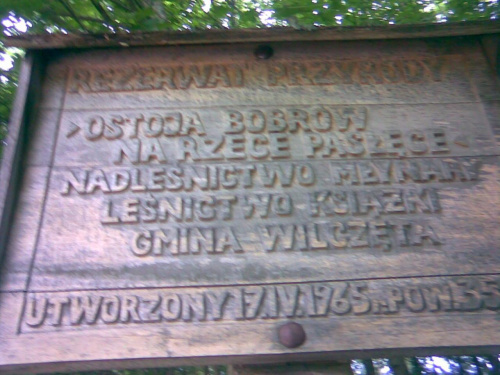 Nad Jeziorem Pierzchalskim - wejście do rezerwatu "Ostoja Bobrów na Rzece Pasłęce"