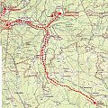 Mapa trasy rowerowej w Gorcach - 15.07.2007 #rower #góry #mapa #szlak #gorce