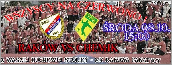 Raków Częstochowa - Chemik Police
Sezon 2008/2009
8 października - 15:00 #chemik #rakow #czestochowa #police