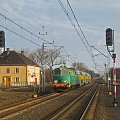 23.12.2008 Kunowice SU45-164 zbiża sie do p.o w Kunowicach prowadząc pociąg osobowy 5882 (R-77021) rel. Poznań Gł - Frankfurt/Oder.