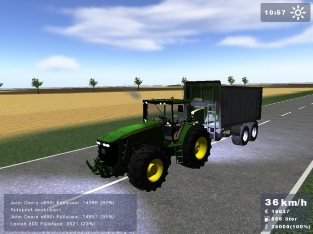 John Deere 8530 + Fliegl Tandem #Gra #LandwirtschaftsSimulator #JohnDeere8530 #Fliegl #Tandem