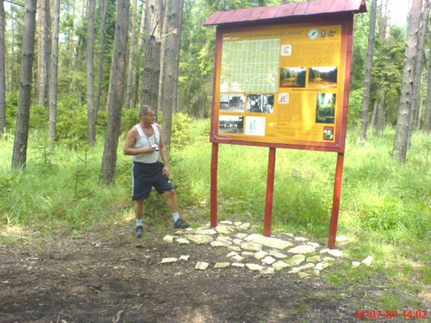 Tablica na miejscu kopalni