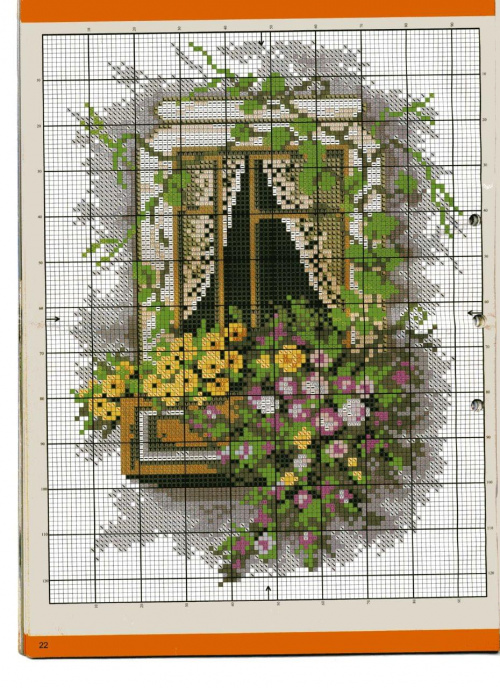 Kwiaty w oknie 96 x 126 #hobbi