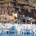 Widok ze statku na Santorini - na górze Fira #Kreta