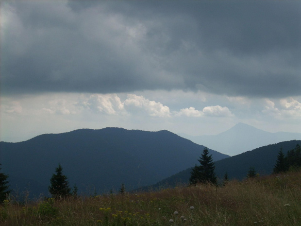 Widok z przełęczy Medzirozsutce-w tle majaczy Wlk.Chocz