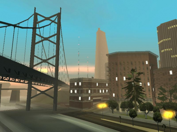 Fotka mojego autorstwa. GTA: San Andreas. Most w San Fierro.