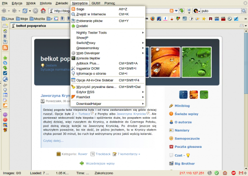 Firefox - okno główne #firefox #thunderbird #mozilla #tango #theme