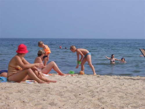 na plaży w Gdyni