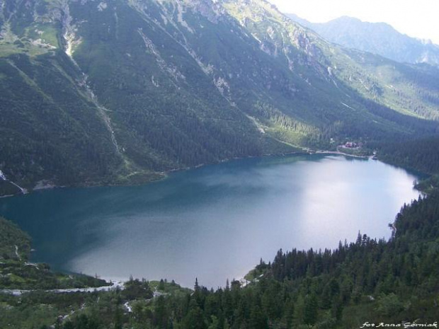 Widok z Czarnego Stawu na Morskie Oko