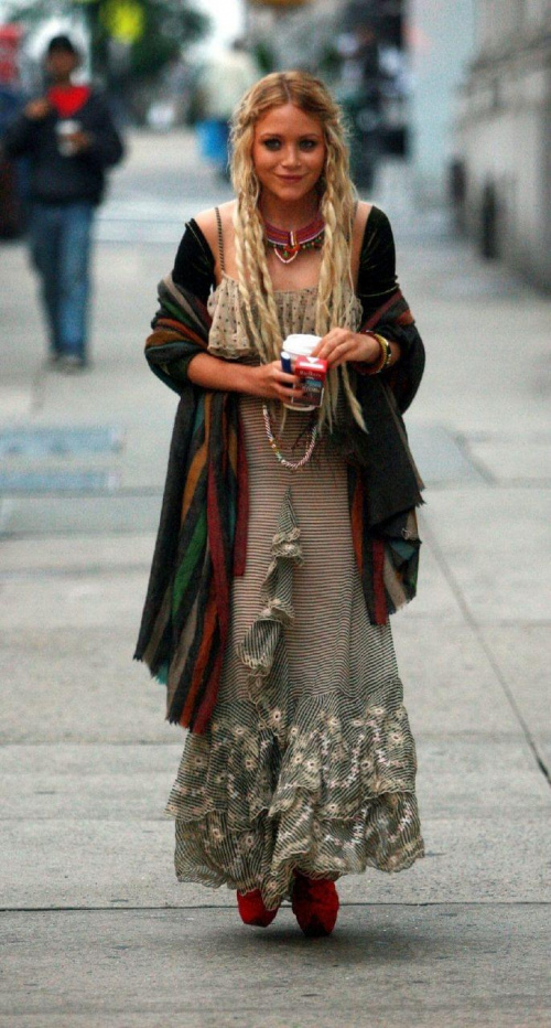 MK Olsen filming The Wackness on location in New York-paparazzi sierpień 2007