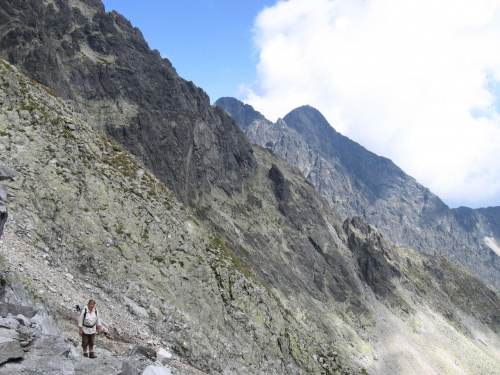 Łomnica i Durny spod Lodwej Przełęczy #Góry #Tatry