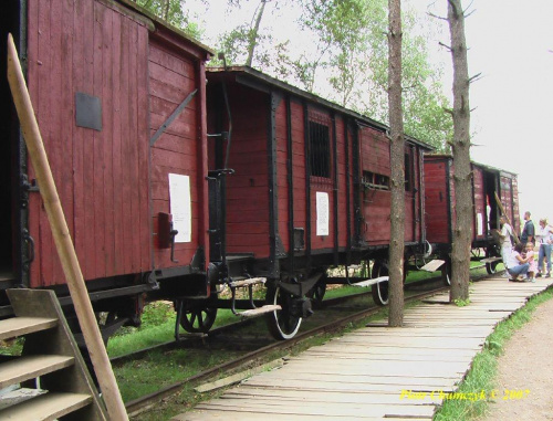 Skład wagonów pociągu zsyłkowego uzupełniający ekspozycję poświęconą zsyłkom na Syberię. #kolej #muzeum #Szymbark