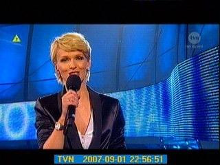 Magda Mołek podczas Sopot Festival 2007 w telewizji TVN.