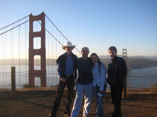 przy Golden Bridge w San Francisco z polonią z Nowego Jorku