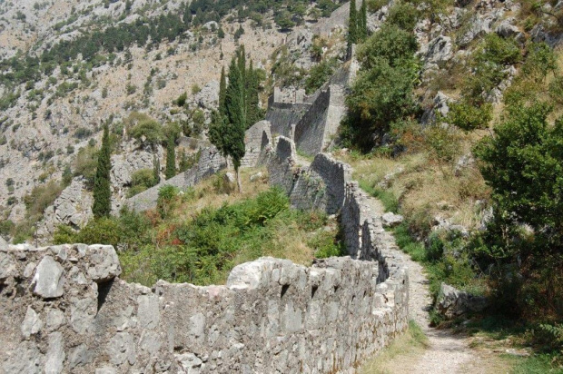 Kotor, w drodze do twierdzy św. Jana